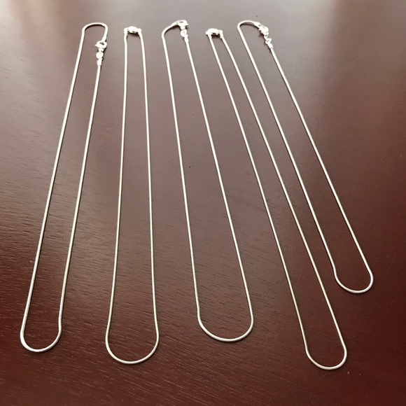 Sterling silver plated snake chains - Picture 1 of 6